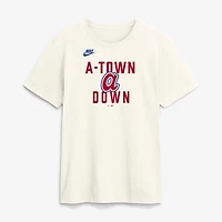 T-shirt Nike crème pour homme, collection Atlanta Braves Cooperstown, inspiré des années 70