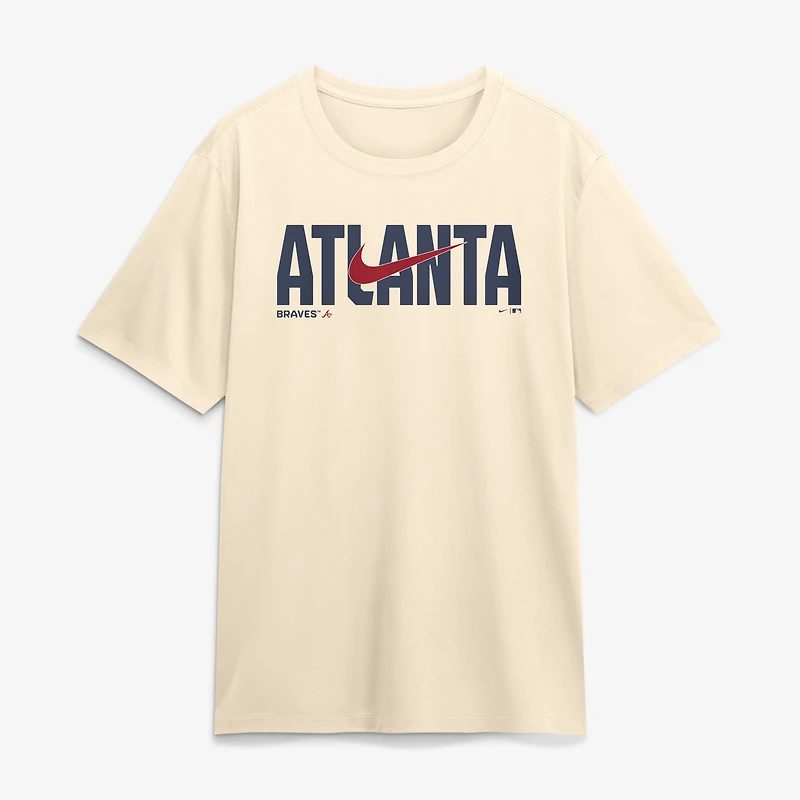 Men's Nike Heather Gray Atlanta Braves Swoosh Legend Dri-FIT T-Shirt