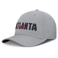 Men's Nike  Gray Atlanta Braves Primetime Rise Dri-FIT Flex Hat