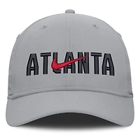 Men's Nike  Gray Atlanta Braves Primetime Rise Dri-FIT Flex Hat