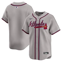 Men's Nike Gray Atlanta Braves Road Limited Jersey