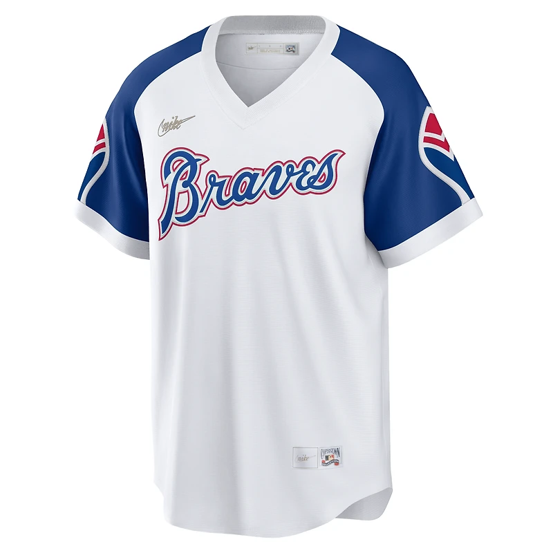 Maillot de joueur Nike Hank Aaron Atlanta Braves Home Cooperstown Collection pour homme - Blanc