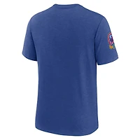 T-shirt Nike pour homme, chiné royal, collection Cooperstown, Atlanta Braves, Eras Tri-Blend
