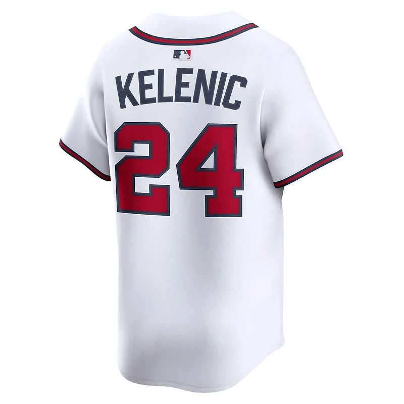 Maillot Nike Jarred Kelenic blanc pour homme, édition limitée, domicile des Braves d'Atlanta