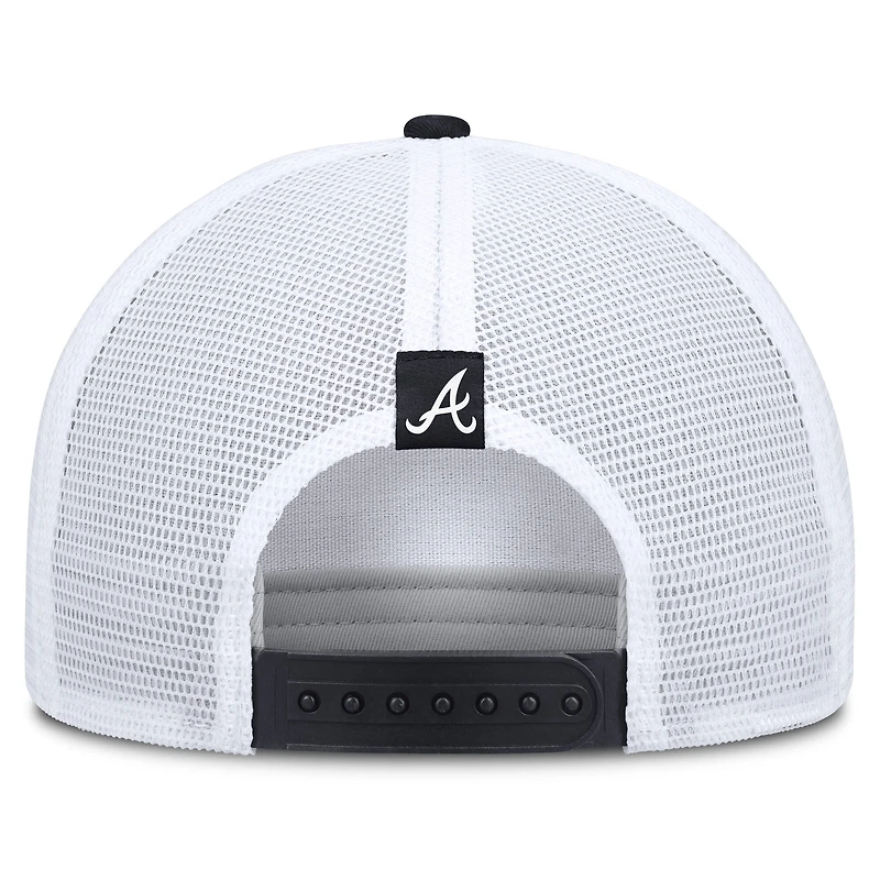 Casquette trucker ajustable Nike Atlanta Braves Rise kaki/noir pour homme