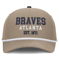 Men's Nike  Khaki Atlanta Braves Father's Day Rope Rise Adjustable Hat