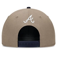 Casquette Nike kaki Atlanta Braves pour homme, édition spéciale Fête des Pères, taille haute ajustable