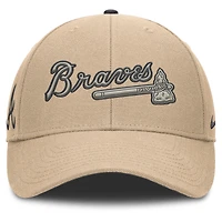 Casquette ajustable Nike kaki Atlanta Braves Rise pour homme