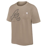 Men's Nike Khaki Atlanta Braves Statement Max90 Pocket T-Shirt
