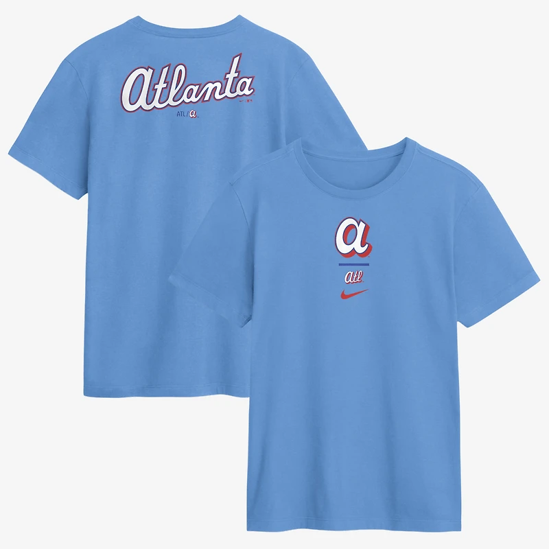 Men's Nike Light Blue Atlanta Braves 2026 City Connect 2-Hit T-Shirt