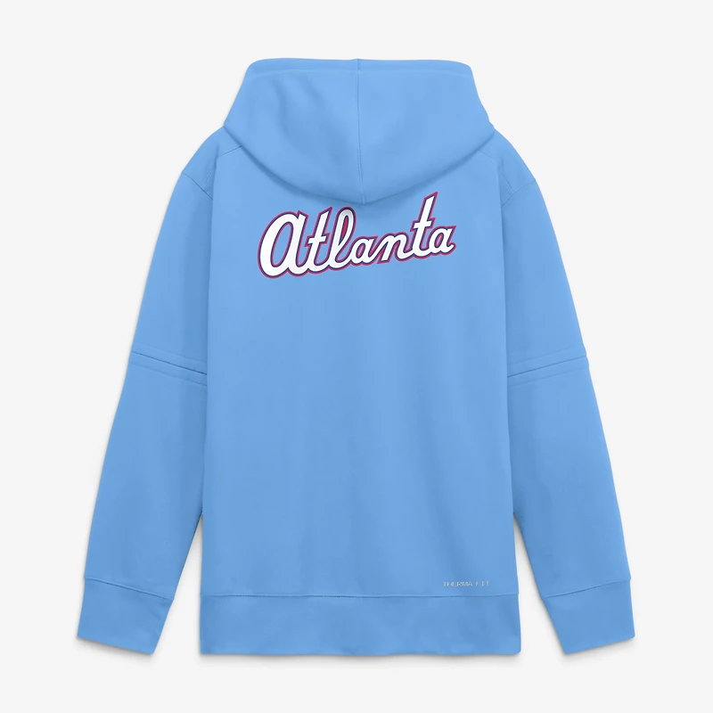 Men's Nike Light Blue Atlanta Braves 2026 City Connect Authentic Collection Therma-FIT Hoodie