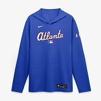 Men's Nike Light Blue Atlanta Braves 2026 City Connect Dri-FIT Long Sleeve Hooded T-Shirt