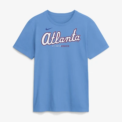 T-shirt Nike bleu clair pour homme Atlanta Braves 2026 City Connect Wordmark