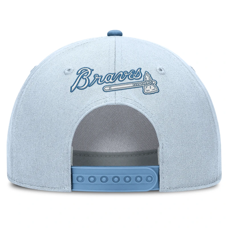 Casquette ajustable Nike bleu clair Atlanta Braves Rise Dri-Fit pour homme