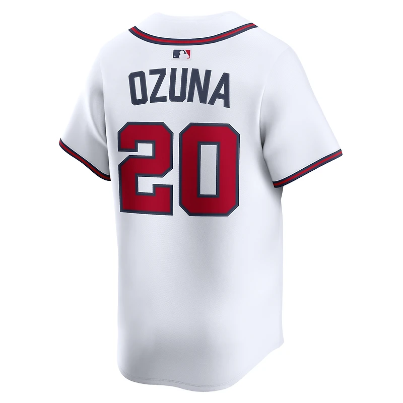 Men's Nike Marcell Ozuna White Atlanta Braves Home Limited Player Jersey