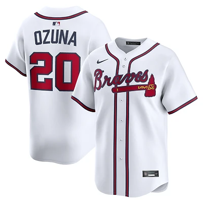 Men's Nike Marcell Ozuna White Atlanta Braves Home Limited Player Jersey