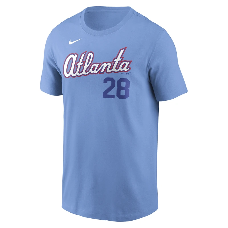 Men's Nike Matt Olson Light Blue Atlanta Braves 2026 City Connect Name & Number T-Shirt