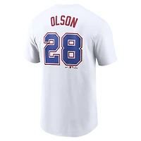 T-shirt avec nom et numéro Nike Matt Olson pour hommes des Atlanta Braves City Connect Fuse