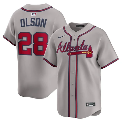 Men's Nike Matt Olson Gray Atlanta Braves Road Limited Player Jersey