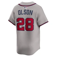 Maillot de joueur Nike Matt Olson gris Atlanta Braves Road Limited pour homme