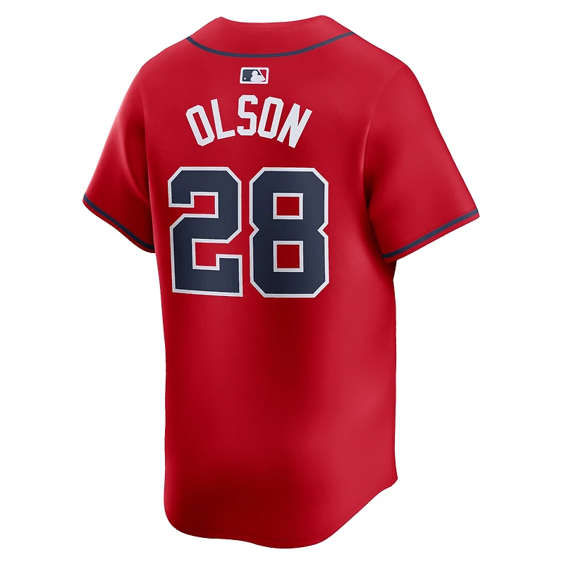 Men's Nike Matt Olson Red Atlanta Braves Alternate Limited Player Jersey