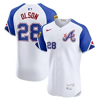 Men's Nike Matt Olson White Atlanta Braves City Connect Elite Jersey