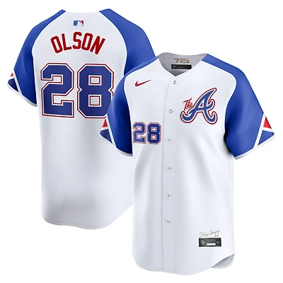Maillot Nike Matt Olson blanc des Braves d'Atlanta City Connect Limited pour homme