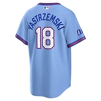 Maillot Nike Mike Yastrzemski bleu poudre Atlanta Braves 2026 City Connect Stadium pour homme
