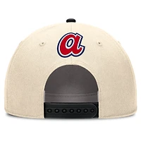 Men's Nike Natural/Black Atlanta Braves Cooperstown Collection Rise Adjustable Hat