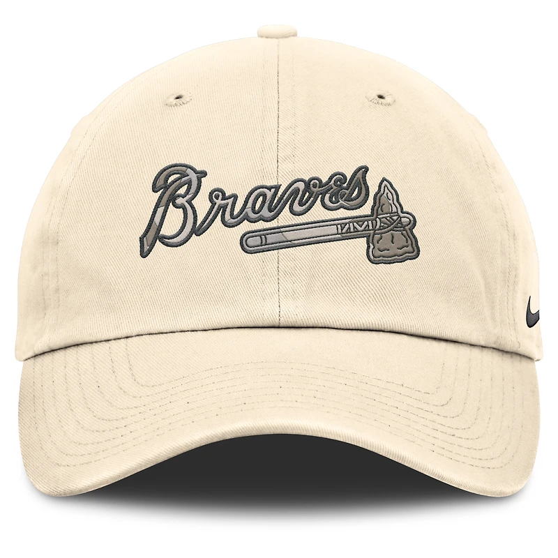 Men's Nike Natural Atlanta Braves Camo Pack Club Adjustable Hat
