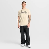 T-shirt Nike Natural Atlanta Braves Wordmark Tri-Blend pour homme