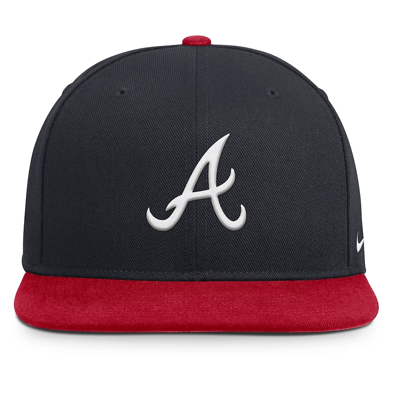 Men's Nike  Navy/Red Atlanta Braves Primetime Pro Dri-FIT Snapback Hat