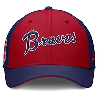 Men's Nike Navy/Red Atlanta Braves Rise Swoosh Performance Flex Hat