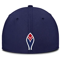 Casquette Nike Performance Flex Rise Swoosh bleu marine/rouge pour homme des Atlanta Braves
