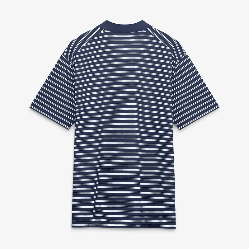 Polo rayé Nike Victory Dri-FIT bleu marine et blanc pour homme, Atlanta Braves.