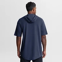 Men's Nike Navy Atlanta Braves Arched Wordmark Tri-Blend Hooded T-Shirt
