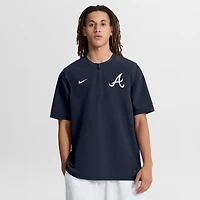 Men's Nike Navy Atlanta Braves Authentic Collection Dri-FIT Quarter-Zip Windshirt