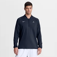 Pull-over Nike Atlanta Braves Authentic Collection Dri-FIT à demi-zip bleu marine pour homme