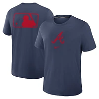 Men's Nike Navy Atlanta Braves Authentic Collection Early Work Tri-Blend Dri-FIT T-Shirt