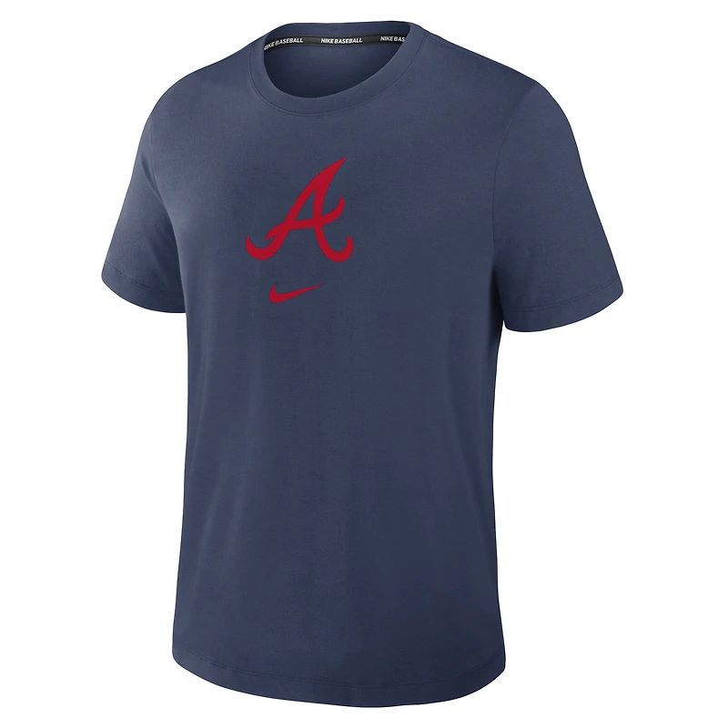 Men's Nike Navy Atlanta Braves Authentic Collection Early Work Tri-Blend Dri-FIT T-Shirt
