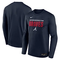 Men's Nike Navy Atlanta Braves Authentic Collection Legend Dri-FIT Long Sleeve T-Shirt
