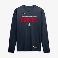 Men's Nike Navy Atlanta Braves Authentic Collection Legend Dri-FIT Long Sleeve T-Shirt