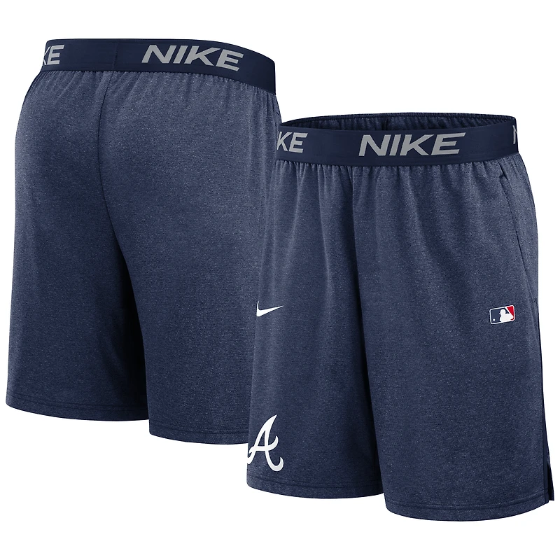 Short Nike bleu marine Atlanta Braves Authentic Collection Performance Knit pour homme