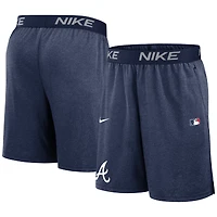 Short Nike bleu marine Atlanta Braves Authentic Collection Performance Knit pour homme