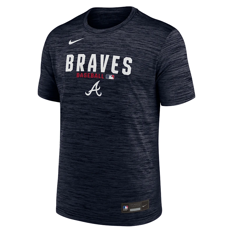 Men's Nike Navy Atlanta Braves Authentic Collection Velocity Dri-FIT T-Shirt