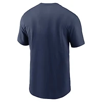 T-shirt Nike bleu marine Atlanta Braves Bracket Team Phrase pour homme