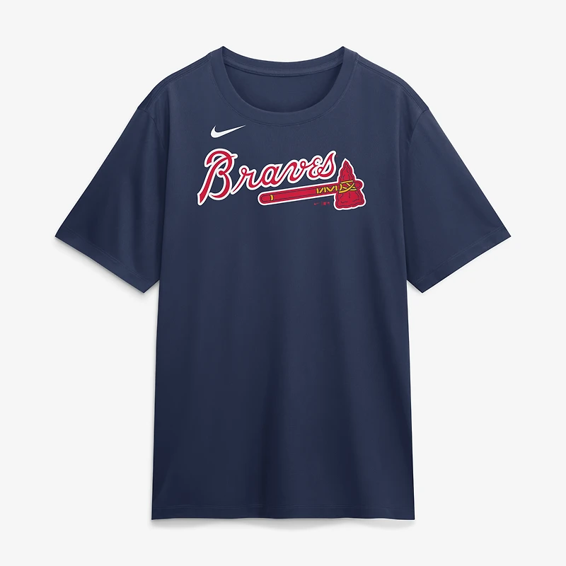Men's Nike White Atlanta Braves New Legend Wordmark Dri-FIT T-Shirt