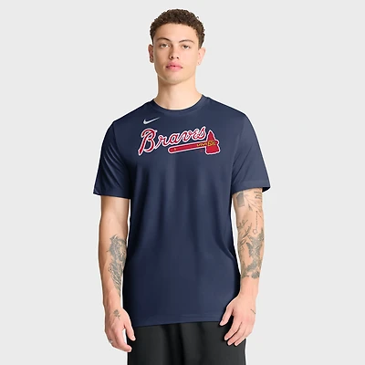 Men's Nike White Atlanta Braves New Legend Wordmark Dri-FIT T-Shirt