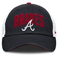 Casquette trucker ajustable Nike Atlanta Braves Primetime Club bleu marine pour homme