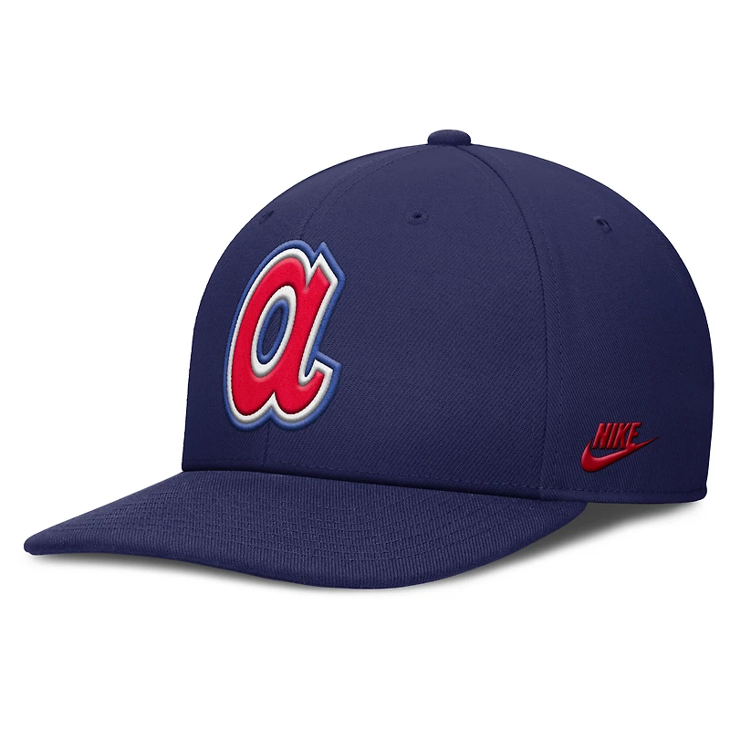 Casquette Nike Pro Performance Snapback bleu marine pour homme Atlanta Braves